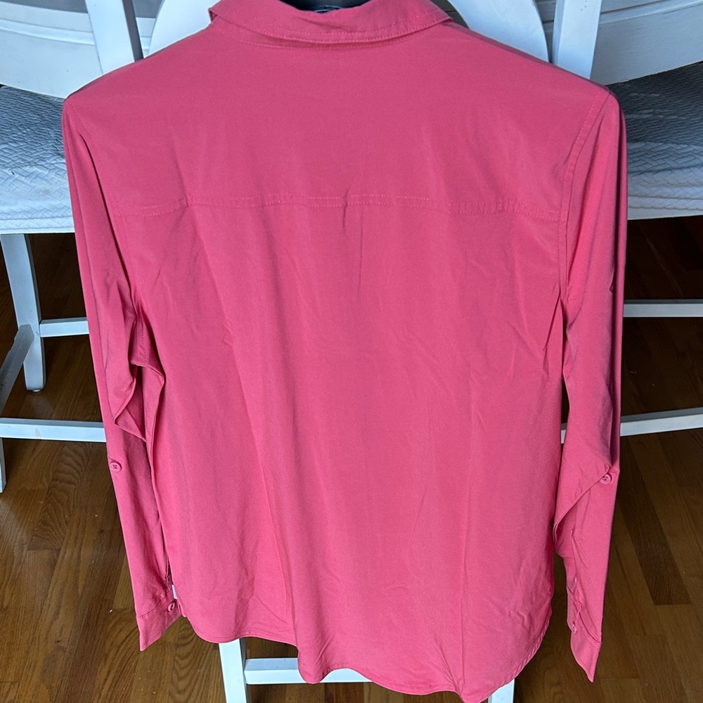 Eddie Bauer Vibrant Pink Long Sleeve Shirt - Picture 2 of 5